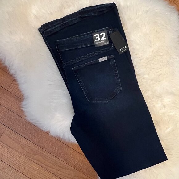 NWT New $288 Joe's High Rise Flare Jeans Size 32 Dark Wash Stretch - Picture 2 of 11